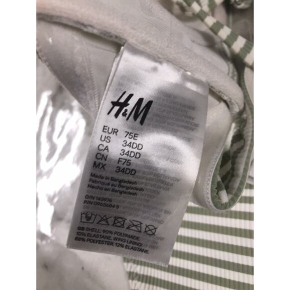 H&M Women's Size 10 Two Piece Bathing Swim Suit Swimsuit Bikini Lightly Padded - Picture 8 of 8